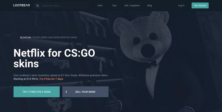 LootBear main page