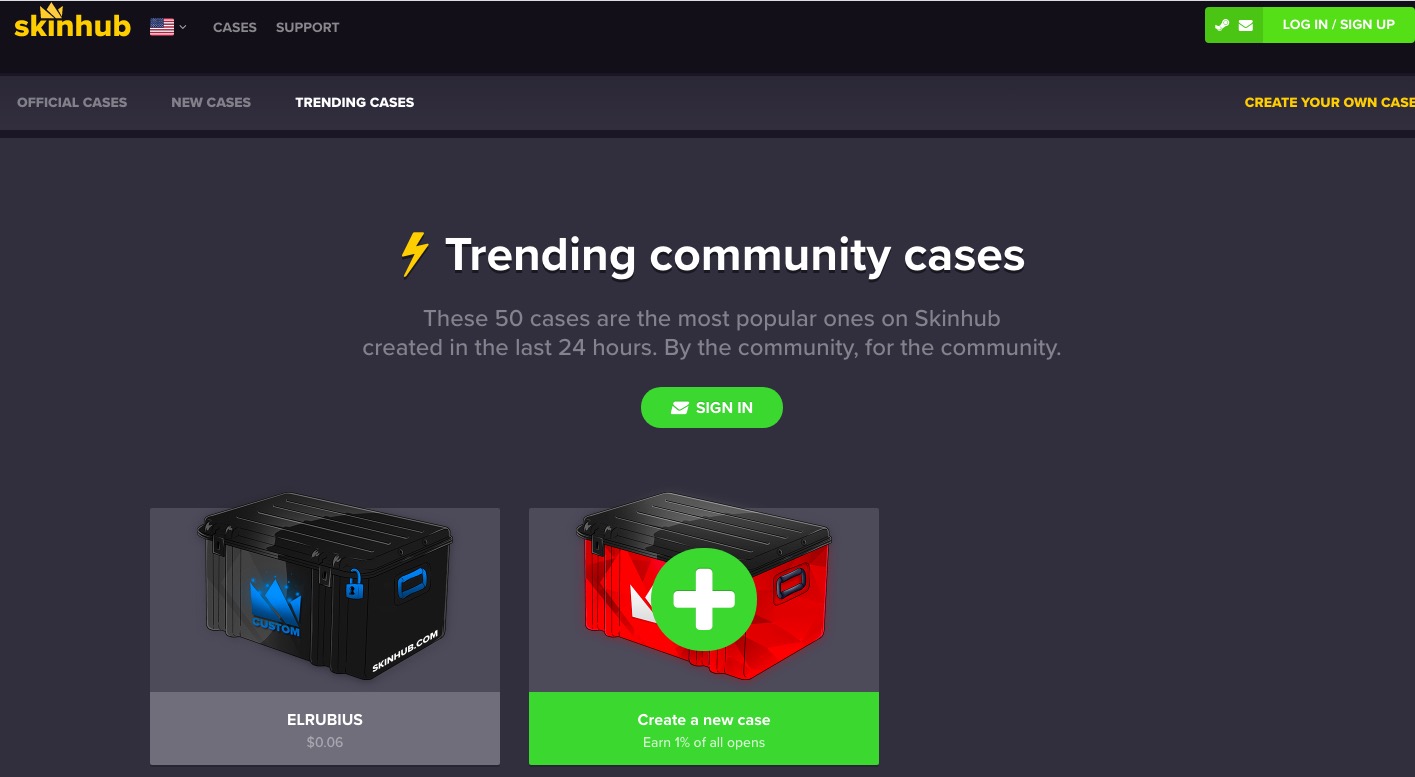 Skinhub trending community cases