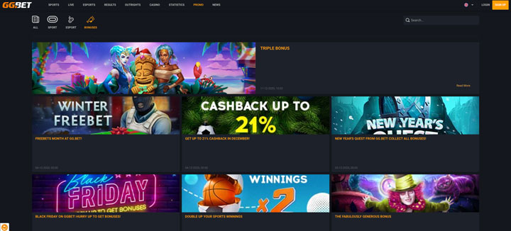 GG.bet bonuses